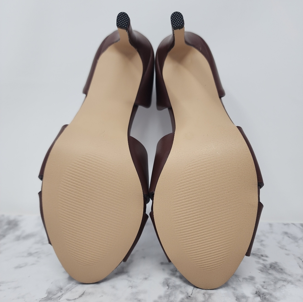 Pazzion Women’s Brown Knot Front Leather Heels - Picture 12 of 14